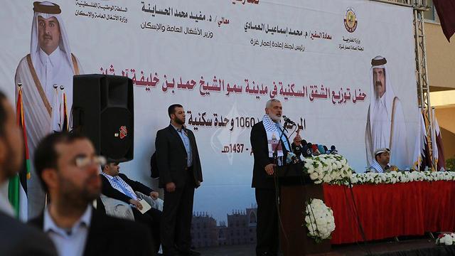 Haniyeh speaking at the ceremony