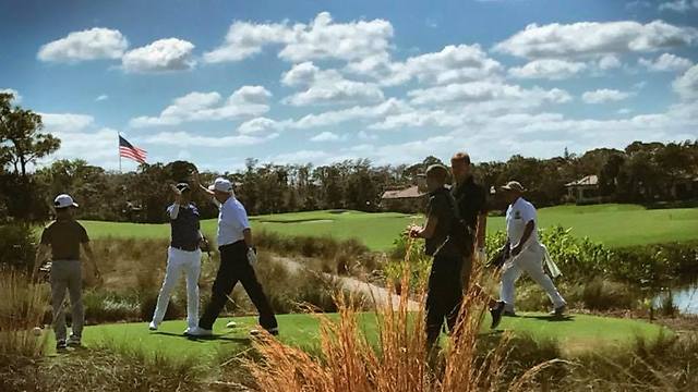טראמפ משחק גולף במאר א-לאגו עם ראש ממשלת יפן שינזו אבה (מתוך פייסבוק) (מתוך פייסבוק)