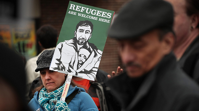 הפגנה בשיקגו נגד מדיניות ההגירה של טראמפ (צילום: AFP) (צילום: AFP)