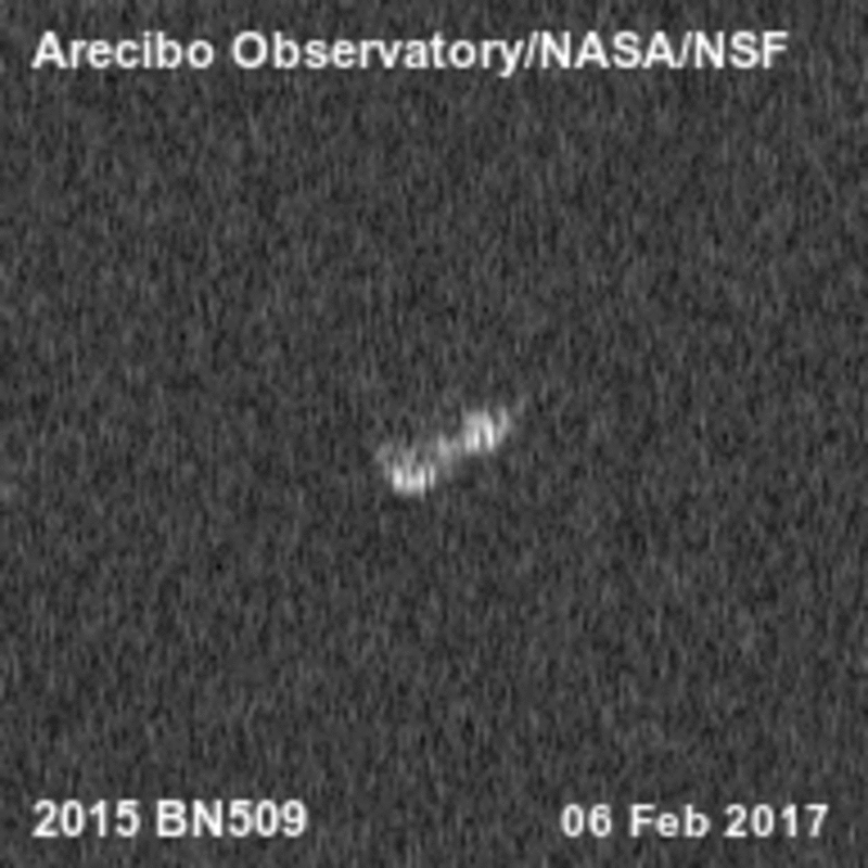 כך תועד האסטרואיד בשבוע שעבר בשמיים (צילום מסך)