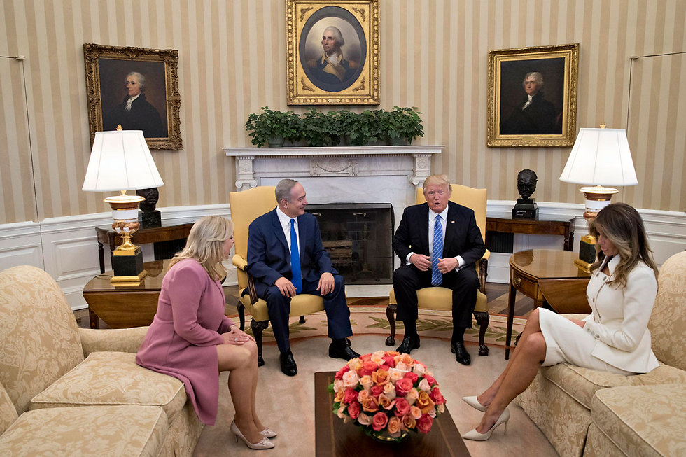 Супруги Трамп и Нетаниягу в Белом доме. Фото: EPA
