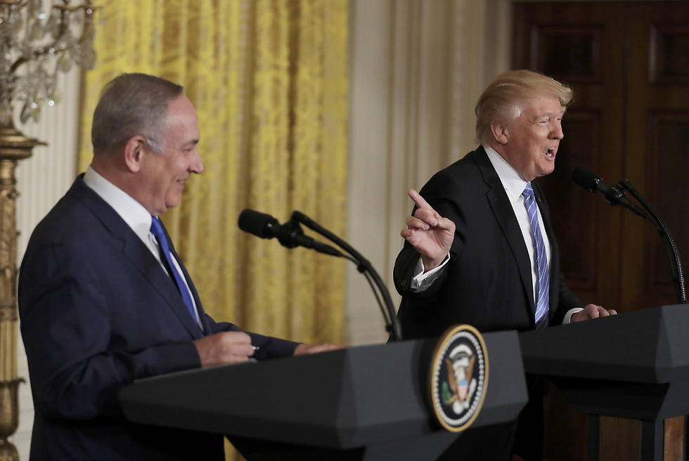 Netanyahu and Trump at their joint press conference (Photo: Reuters)