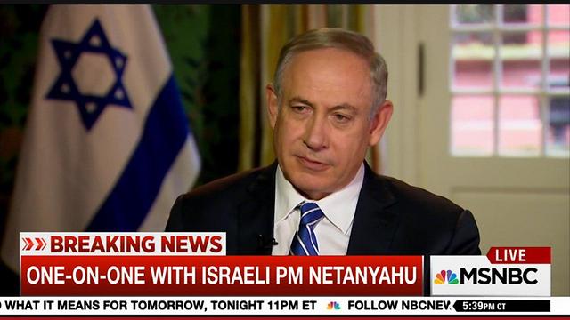 Benjamin Netanyahu on MSNBC