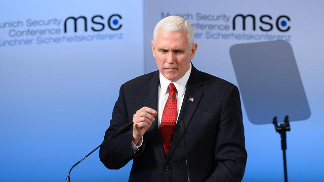 Vice President Mike Pence speaking in Munich (Photo: AFP) (Photo: AFP)