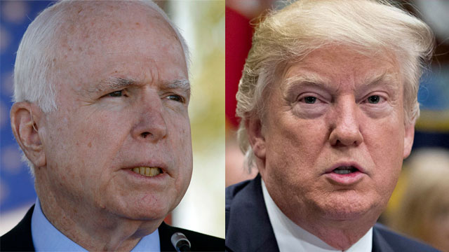 US President Donald Trump and Senator John McCain (Photo: MCT, AP)