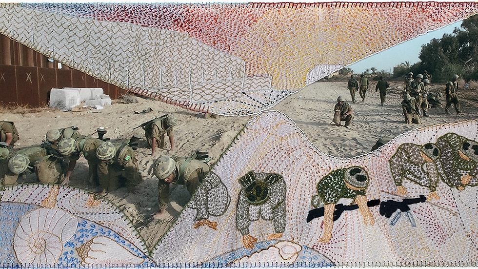 מחפשים בחול, ציר פילדלפי 2004, בעקבות צילומו של ברקאי וולפסון (עבודה של חנה שביב) (עבודה של חנה שביב)