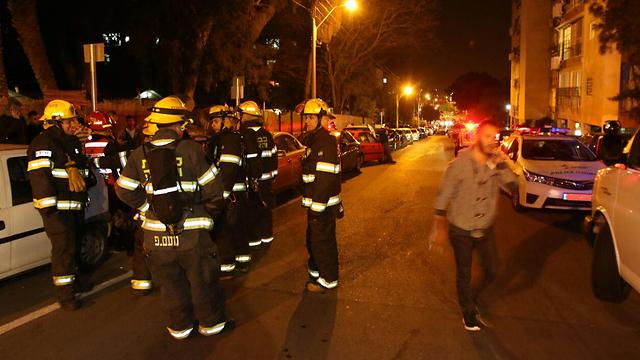 Fire and Rescue teams standing prepared nearby (Photo: Avi Moalem)