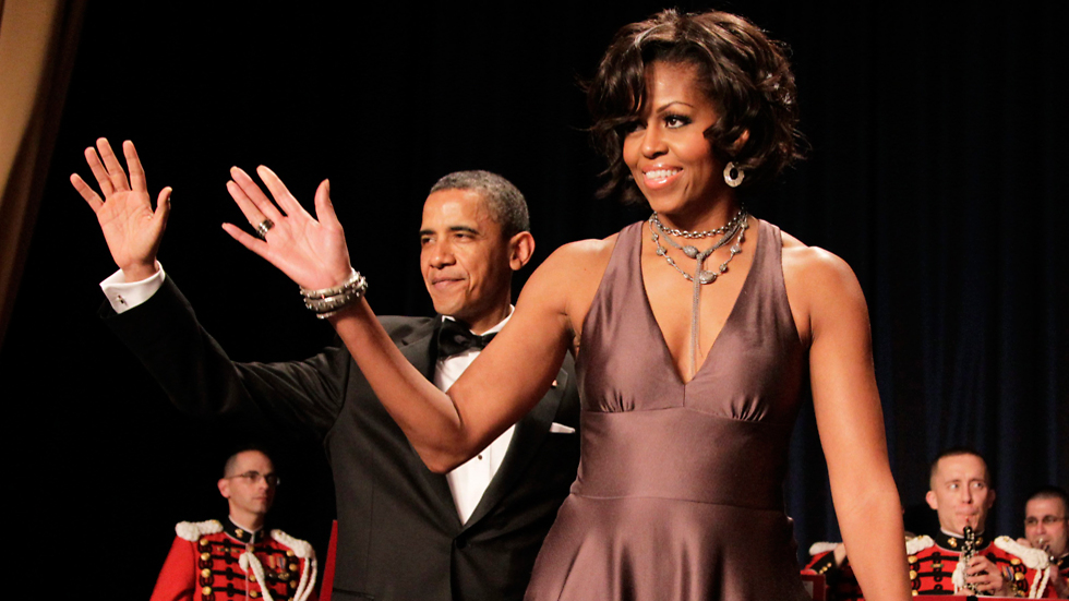 Former president Obama and Michelle Obama at the same event (Photo: AP)