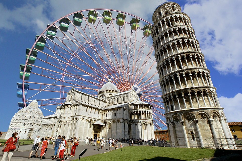 מגדל פיזה והגלגל הענק (צילום הדמיה: Getty Images) (צילום הדמיה: Getty Images)