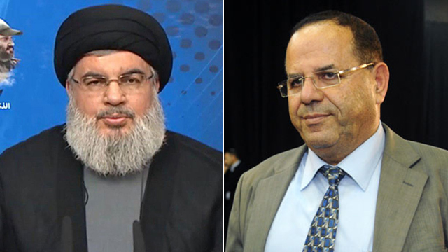 Minister Ayoob Kara and Hassan Nasrallah (Photo: Yaron Berner) (Photo: Yaron Berner)