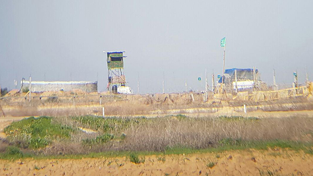 סמוך למקום הירי בגבול הרצועה  (צילום: בראל אפרים) (צילום: בראל אפרים)