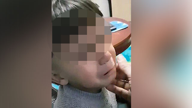 A toddler from Umm al-Fahm bursts into tears due to nearby shooting