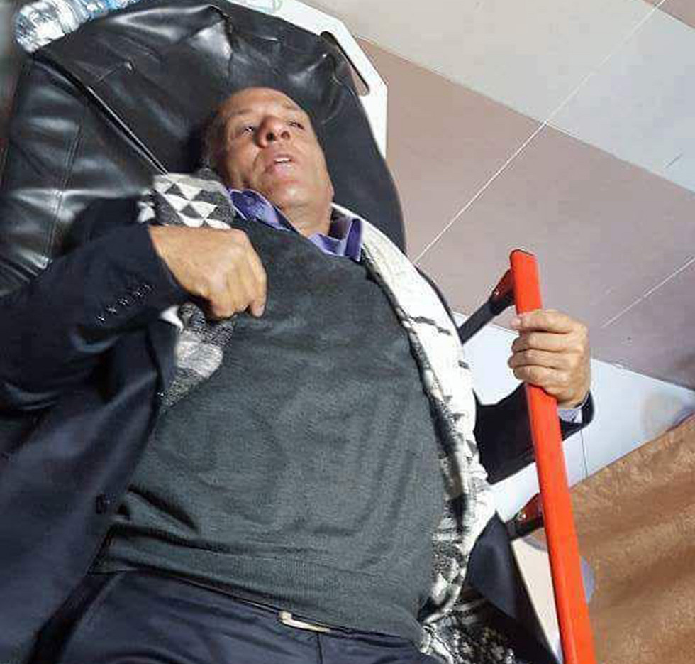 Al-Araj's father after being injured in a demonstration