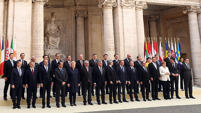 מנהיגי האיחוד האירופי, היום ברומא (צילום: gettyimages) (צילום: gettyimages)