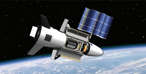 הדמיה של המטוס בחלל (מקור: NASA, Marshall Space Flight Center)