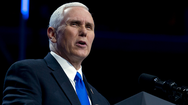 US Vice President Mike Pence speaking at AIPAC (Photo: AP)