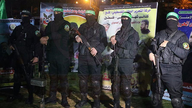 Hamas militants in Gaza