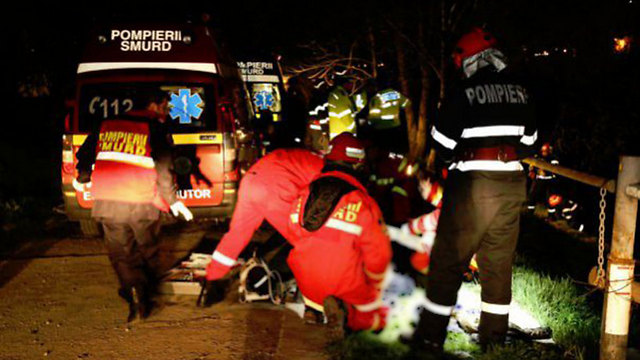 חמישה נפצעו ופונו לבתי חולים בבוקרשט ()