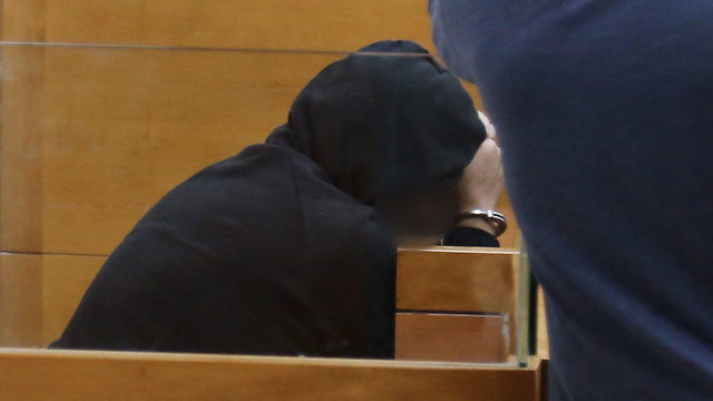 The suspect at court, Monday (Photo: Motti Kimchi)