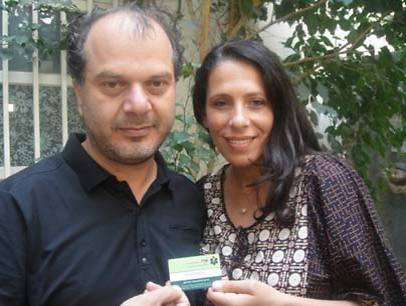 פותנה ואכרם ג'אבר. חתמו על כרטיס אדי לתרומת איברים (צילום: אבי חי)