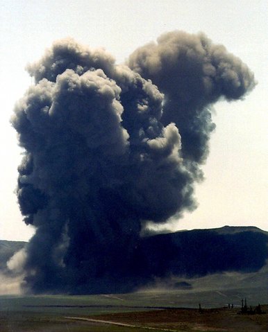 ניסוי גרעיני באתר בקזחסטן (צילום: EPA)
