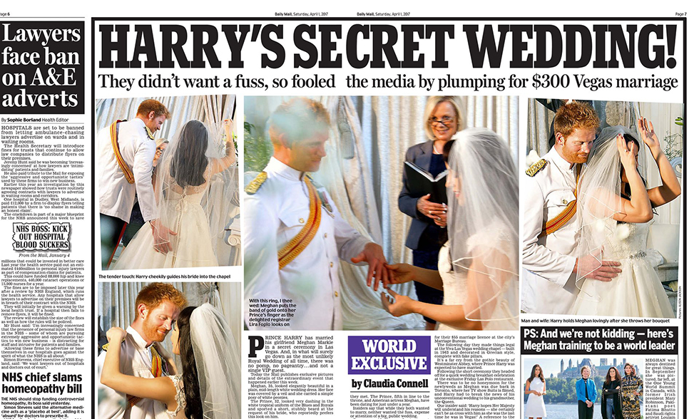 "החתונה הסודית של הארי" בדיילי מייל ()