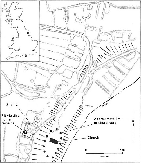 האזור שבו נמצאו השלדים (צילום: מתוך המחקר)