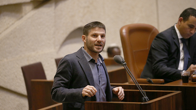 Bezalel Smotrich in the Knesset (Photo: Ohad Zwigenberg)