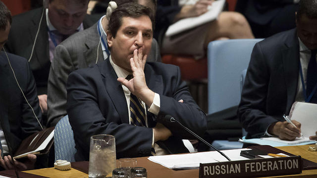 Russian Federation representative during the UN Security Council meeting on the chemical attack (Photo: AFP) (Photo: AFP)