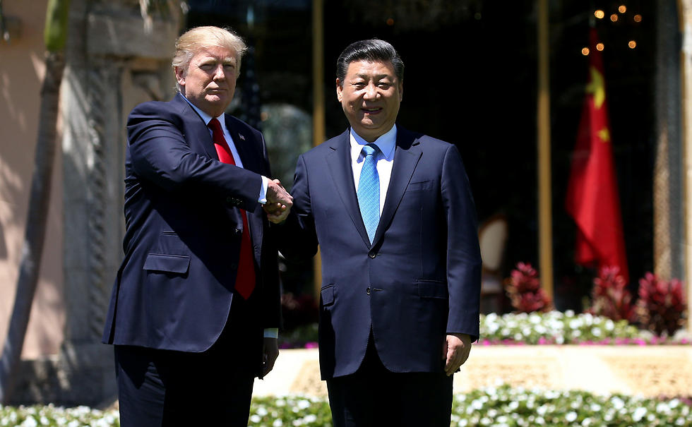 "מערכת יחסים מעולה". טראמפ ונשיא סין (צילום: רויטרס) (צילום: רויטרס)