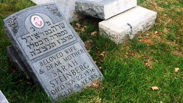 Jewish gravestones vandalizes in Pennsylvania 