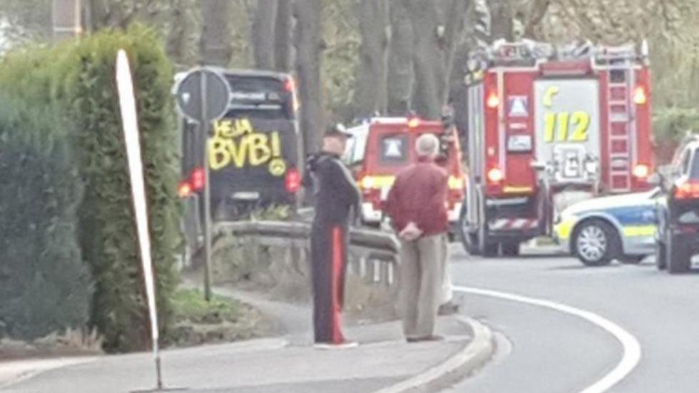 Взрыв возле автобуса футбольной команды "Боруссия". Фото: -BILD