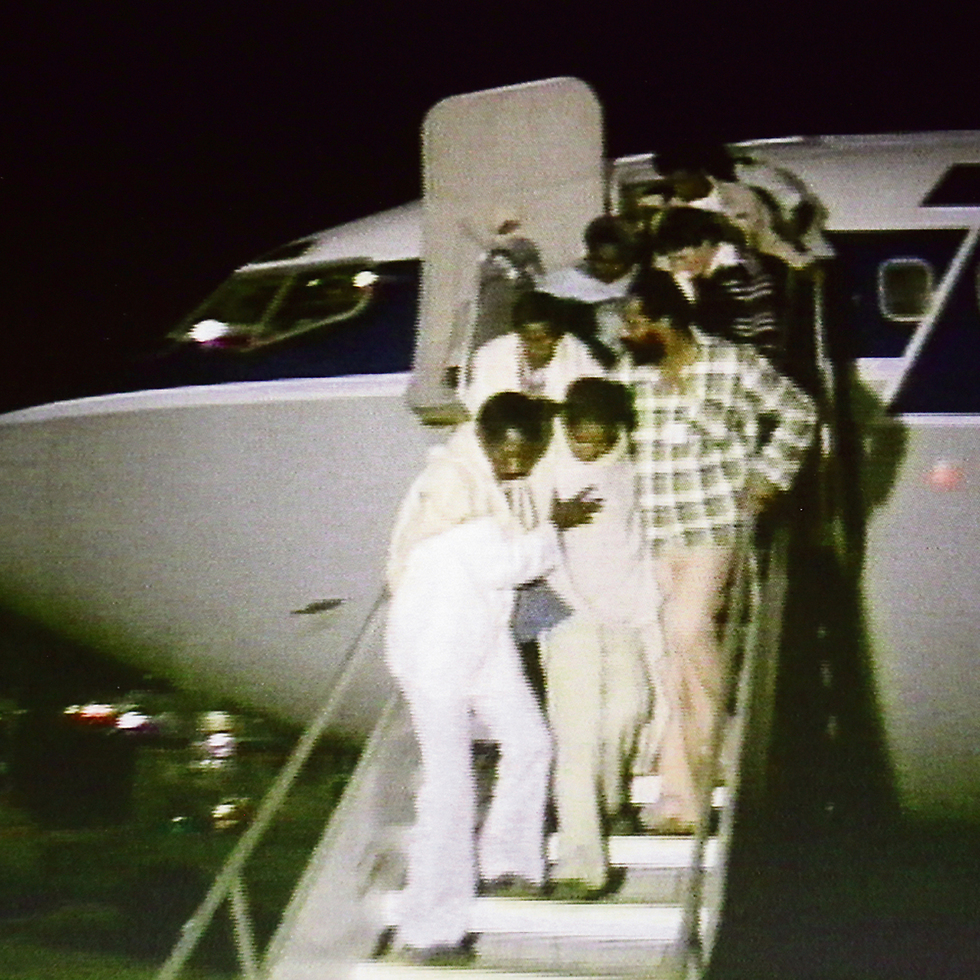 Ethiopian immigrants arriving in Ben Gurion