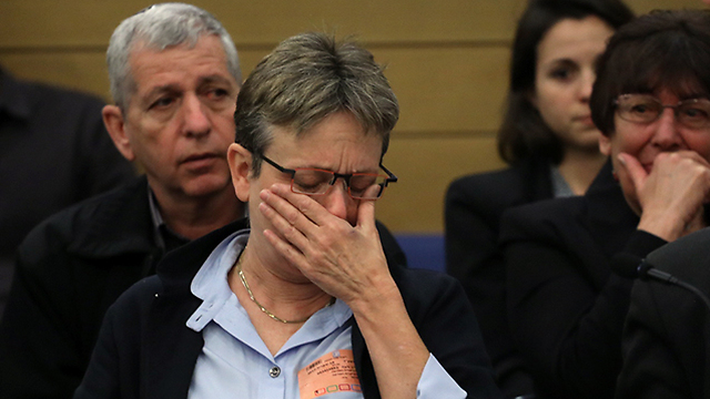 Dr. Leah Goldin during the heated discussion at the Knesset (Photo: Photo: Ohad Zwigenberg)
