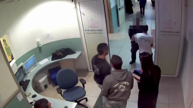 Security footage from Nahariya hospital