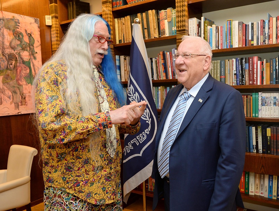 President Rivlin with Dr. Adams (Photo: Mark Neiman/GPO)