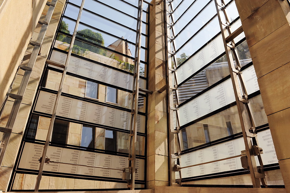 קיר הזכוכית המרשים במוזיאון בבודפשט (צילום:) (צילום:)