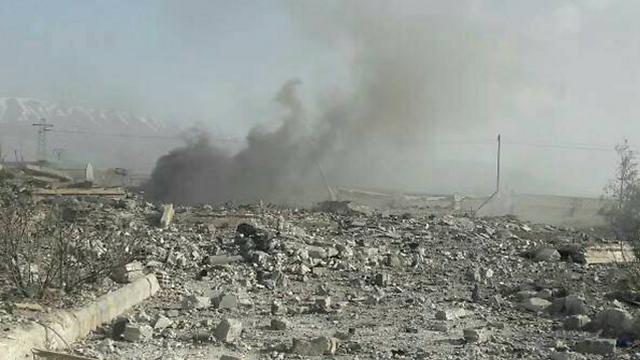 Aftermath of alleged Israeli strike in outskirts of Quneitra a week and a half ago