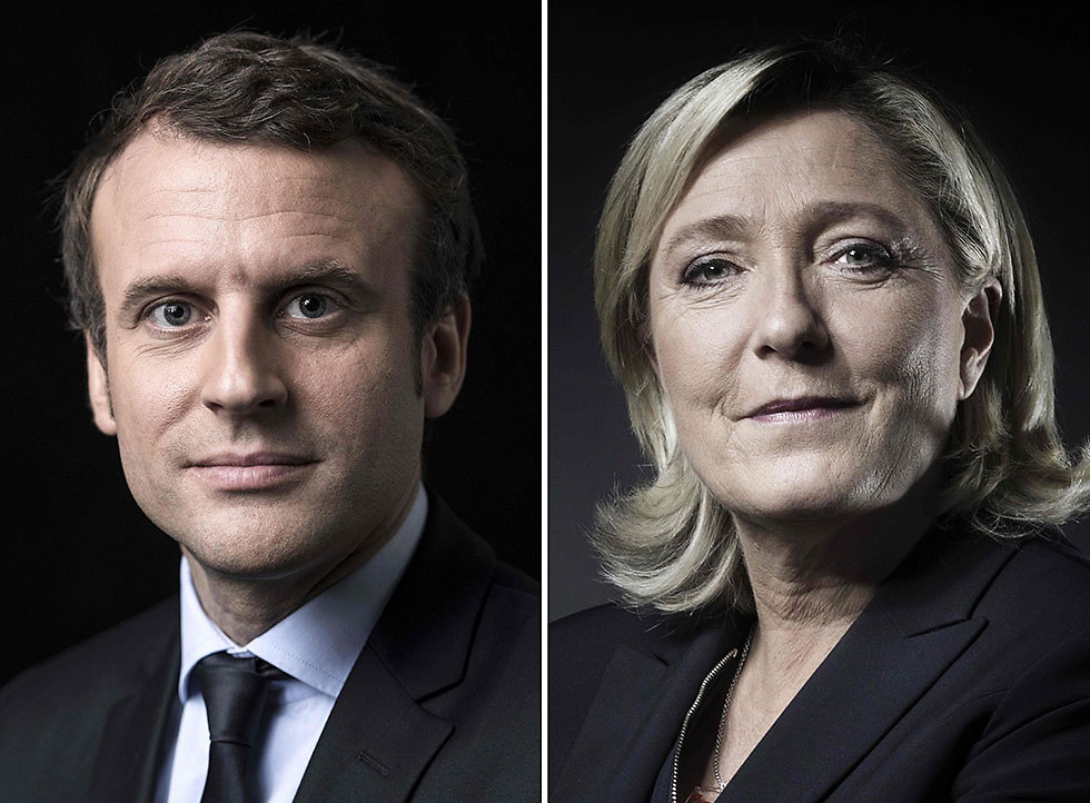 Макрон и Ле Пен. Фото: AFP