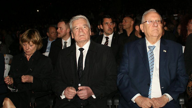 Gauck (L) and Rivlin (Photo: Shai Vaknin/TPS)
