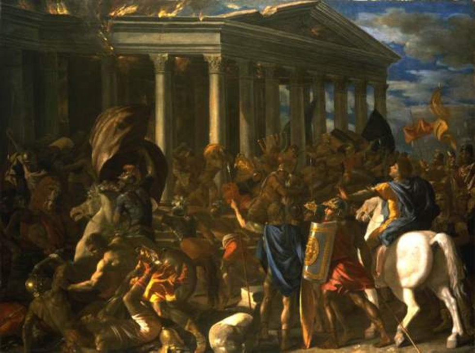 "חורבן בית המקדש ובזיזתו" של ניקולא פוסן. מתוך אוסף מוזיאון ישראל ()