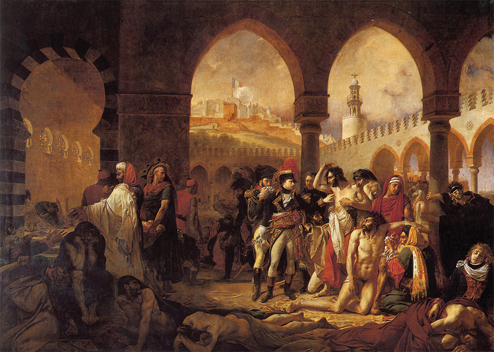 Antoine Jean Gros, "Bonaparte Visiting the Plague Victims of Jaffa" ()