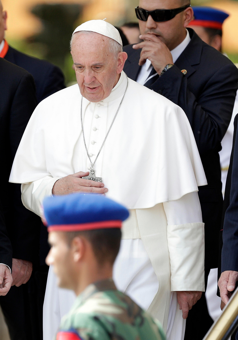Francis on his arrival (Photo: AP)