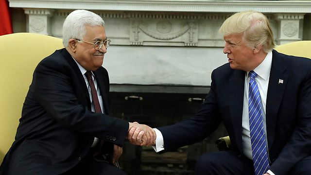 Trump and Abbas at the White House, last week. Will Trump's determination create real change? (Photo: AP)