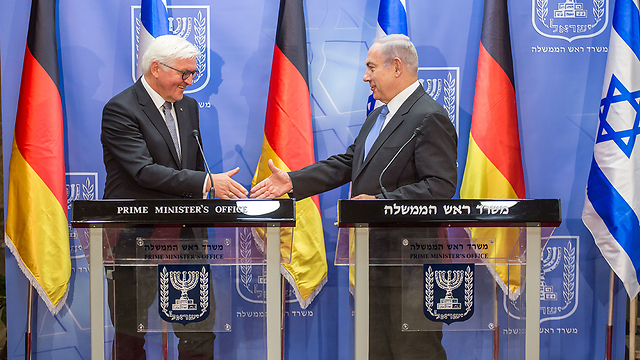 German President Dr. Frank-Walter Steinmeier and PM Netanyahu (Photo: Amil Salman)
