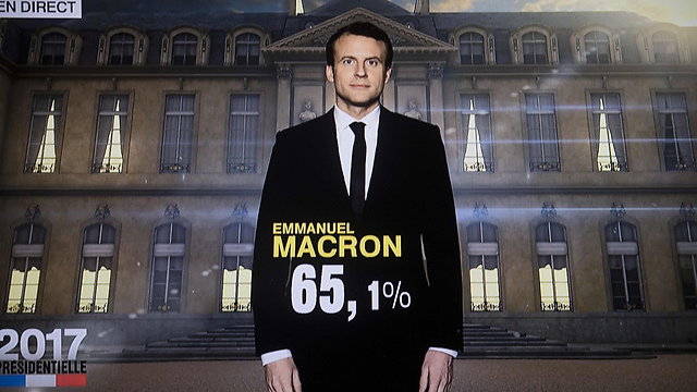 Macron projected as the winner (Photo: AFP)