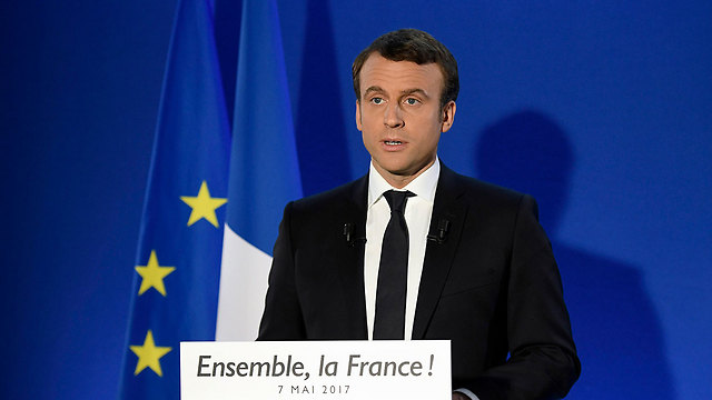 Macron gives victory speech (Photo: AP)