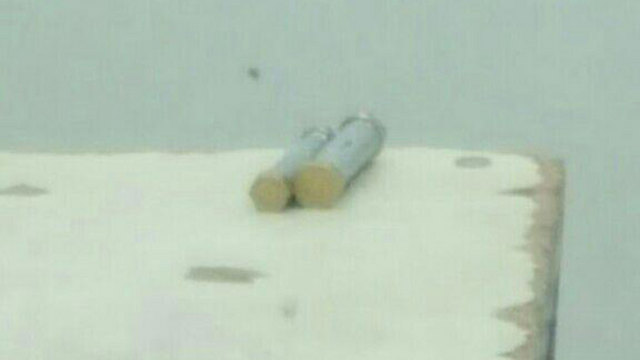 The two pipe bombs (Photo: Israel Police)