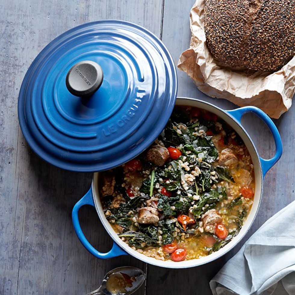 Le Creuset round dutch oven for home-made delicious mealsImage via Williams Sonoma ()
