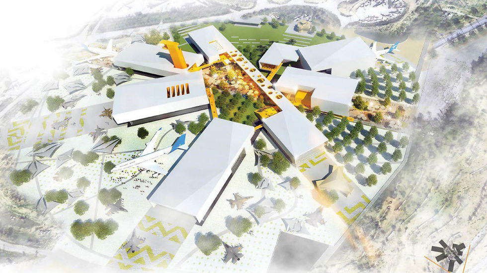 מוזיאון חיל האוויר החדש. מבט מלמעלה (צילום: באדיבות משרד הביטחון) (צילום: באדיבות משרד הביטחון)